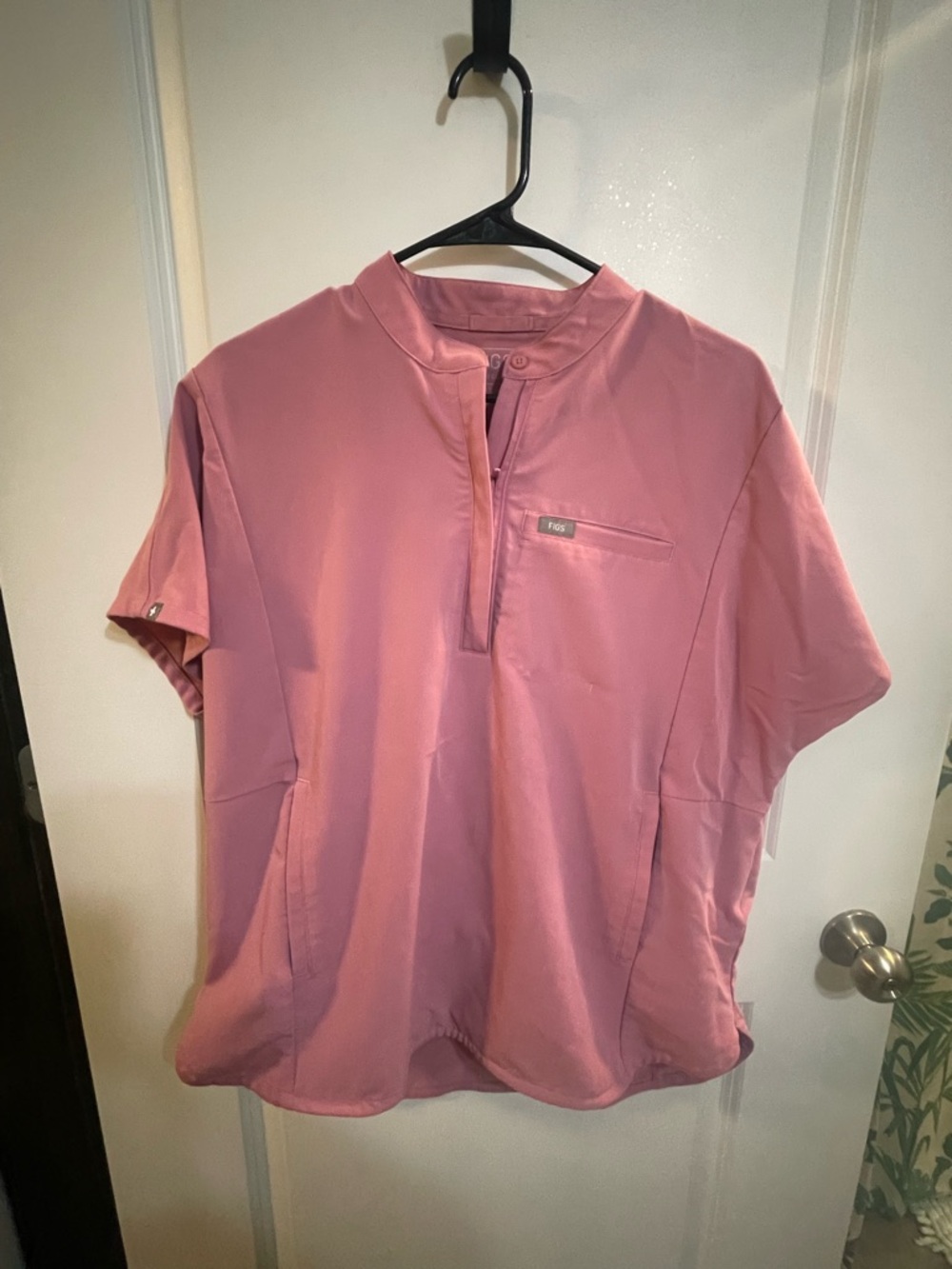 FIGS chalk pink Montex scrub top